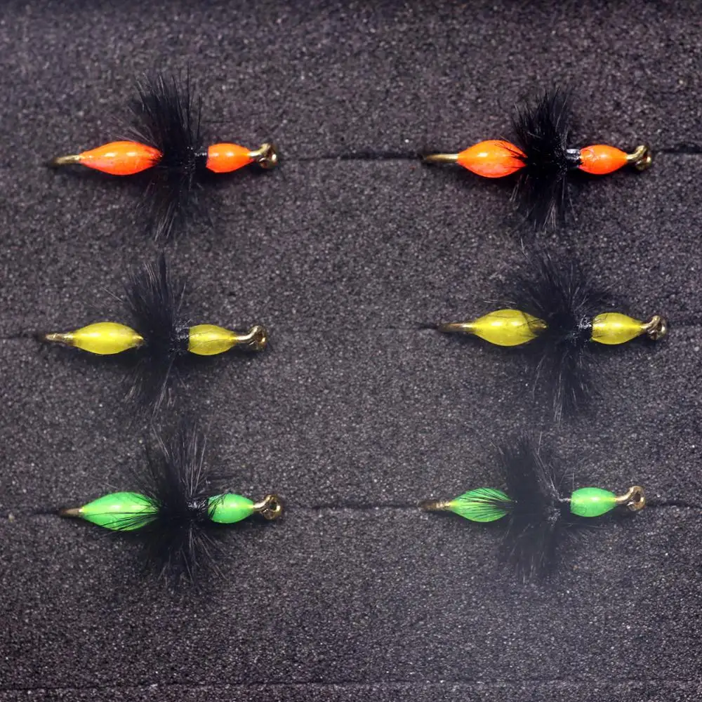 Wifreo-señuelo de epoxi Artificial para pesca, hormiga falsa para trucha, color rojo, naranja y verde, 6 unidades - imagen 5