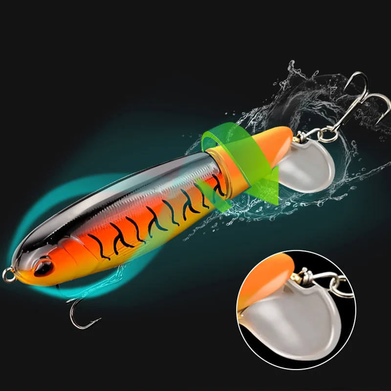 Señuelo de pesca flotante, anzuelo de pececillos VIB, Crankbaits Whopper Popper para pesca, Wobblers, aparejos de cebo de Lucio, 10cm/14cm, 13g, 15g, 35g, 1 unidad - imagen 4