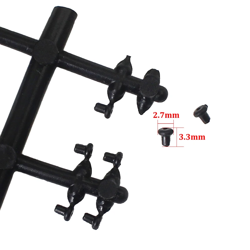 48 Uds. Accesorios de pesca de carpa, gancho de parada, cuentas negras para aparejo de carpa, pelo de pesca de carpa, Chod Ronnie Rig Pop UP Boilies Stop - imagen 3