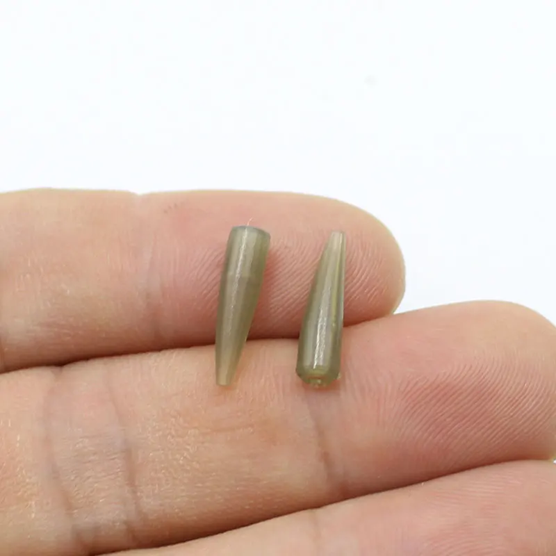 Accesorios de pesca de carpa, Mini mangas antienredos, tubo de alineación de línea para aparejo de pesca de carpa, aparejos de Terminal de aparejo de pelo, 50 Uds. - imagen 2