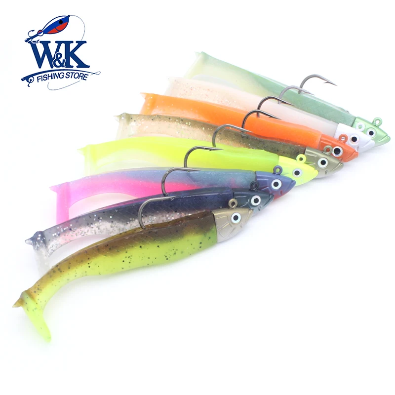 Mini sábalo de 3,5 pulgadas para pesca de perca, señuelo con cabeza de plantilla de 14g, cebo de pesca suave, conjunto de Texas DIY, señuelos de lubina Walleye, pececillo negro - imagen 5