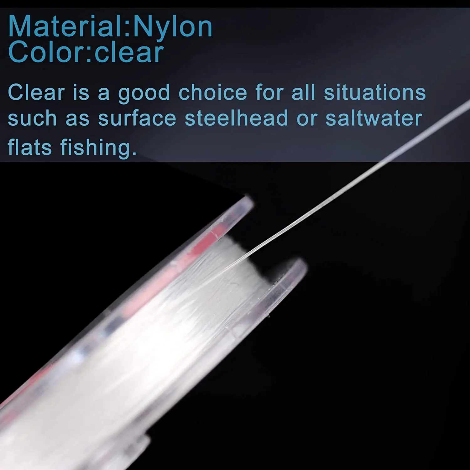Línea Tippet de captura máxima (2X,3X,4X,5X,6X,7X) Línea Tippet de pesca con mosca transparente con soporte Tippet y carrete tierno - imagen 3