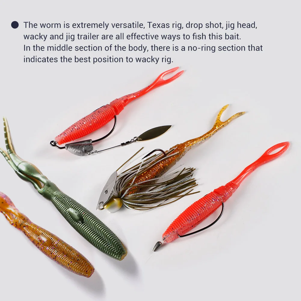 NOEBY Chunk Jig Trailer cebo suave de silicona 14cm 11,5g gusano Artificial Swimbait señuelos blandos para lubina aparejos de pesca cebos - imagen 5