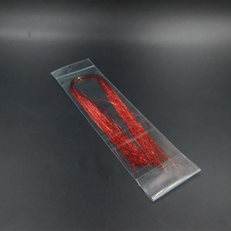 Simulador de serpentinas de oropel holográficas, materiales de atado de moscas, 3 bolsas, Tinsel Flash brillante, señuelos de pesca con mosca de ninfa, 9 colores