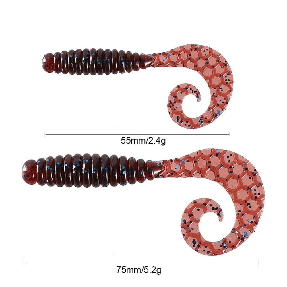 SUNMILE-señuelo de pesca suave Artificial, Wobbler, 55mm/75mm, Shad Souple Leurre Jig, cebo de silicona para perca - imagen 3