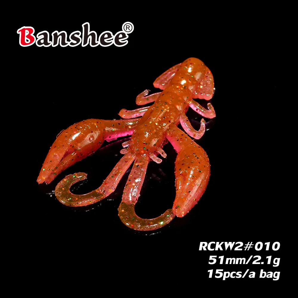 Señuelo pequeño de pesca suave, cebo RCKW2 de 2,1g/ 51mm, lote de 15 unidades, swimbait, wobblers realistas para texas rig - imagen 2