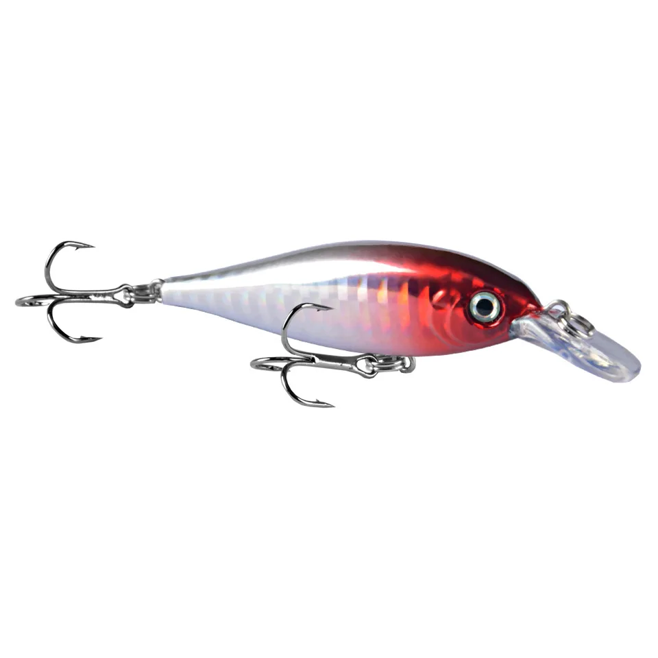 Señuelos de Pesca de pececillos, cebo duro Artificial de 7,5 cm, 6g, ojos 3D, Wobblers de hundimiento, aparejos Crankbait, carpa, lubina, Swimbait, 1 pieza - imagen 5