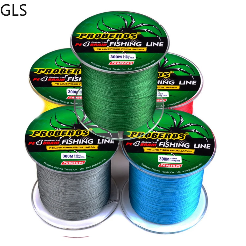 Sedal de pesca trenzado, 300M, 4 hebras, 6-100LB, multifilamento fuerte de alta calidad, 0,12-0,6mm - imagen 3