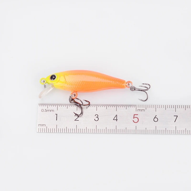 Wobblers Jerkbait-Mini cebo duro de 4,8 cm y 3g, Señuelos de Pesca con manivela pequeña para pececillos, aparejos de agua dulce salada, señuelo de hundimiento - imagen 4