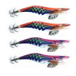 Plantilla de calamar 3,5 de 4 piezas #   Plomo plomo calamar gancho jigs pulpo sepia camarones cebos ojos 3D señuelos luminosos