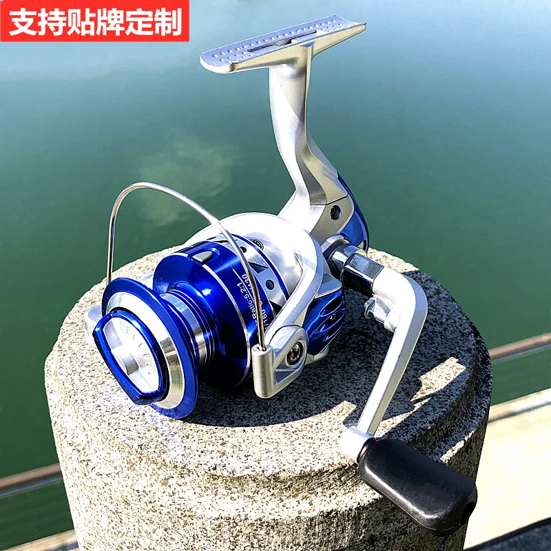 Carrete de barco de pesca de Metal, rueda giratoria, máquina de tambor - imagen 2