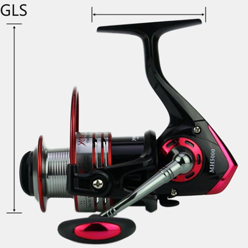 Carrete giratorio MH(1000-7000), 5,1: 1/5, 2:1, Metal de alta velocidad, brazo basculante CNC, carretes de pesca de agua salada, accesorios de pesca - imagen 4