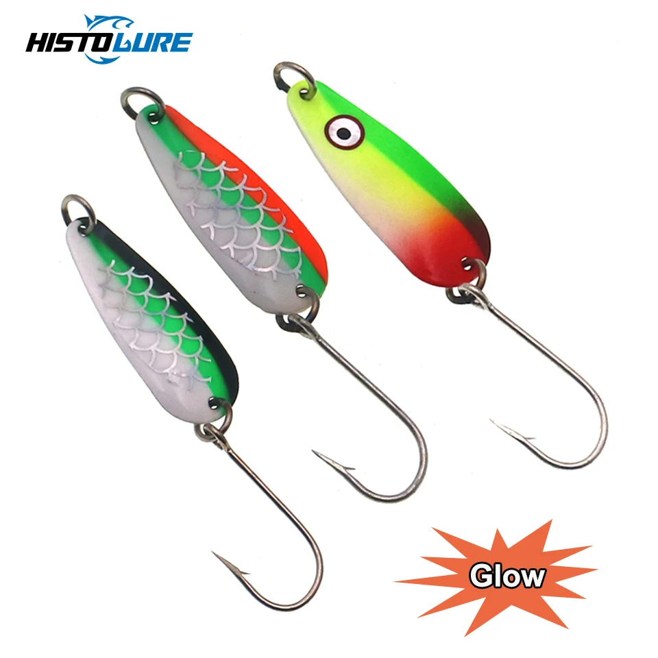 HISTOLURE-cerucharas luminosas para pesca de trucha, señuelos 1,9g, 33mm, Wobbler Artificial, señuelo duro, cebos de Metal y latón para lubina