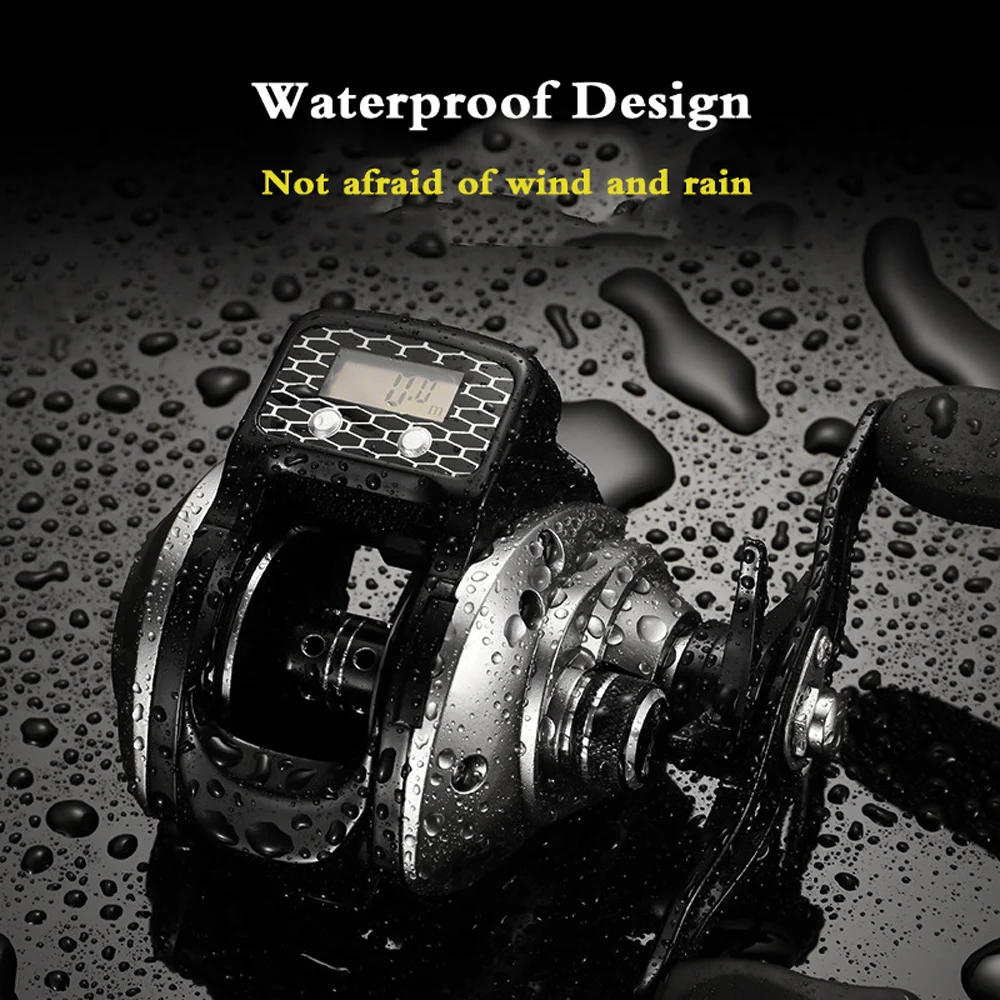 Carrete electrónico de Baitcasting para pesca, línea de cuenta precisa, pantalla Digital, relación de velocidad 6,3/1, para pesca en mar, Lucio, carpa, al aire libre - imagen 2