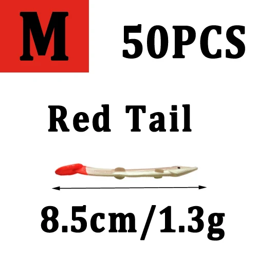 50pcs red tail m