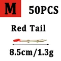 50pcs red tail m