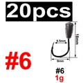 20pcs size 6 1g