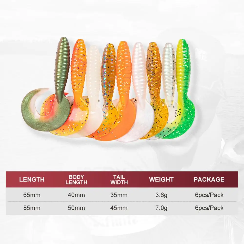 Noeby-señuelo de silicona suave wobblers, cebo artificial para pesca de carpa, Lucio, trucha, 65mm, 3,6g, 85mm, 7g - imagen 3