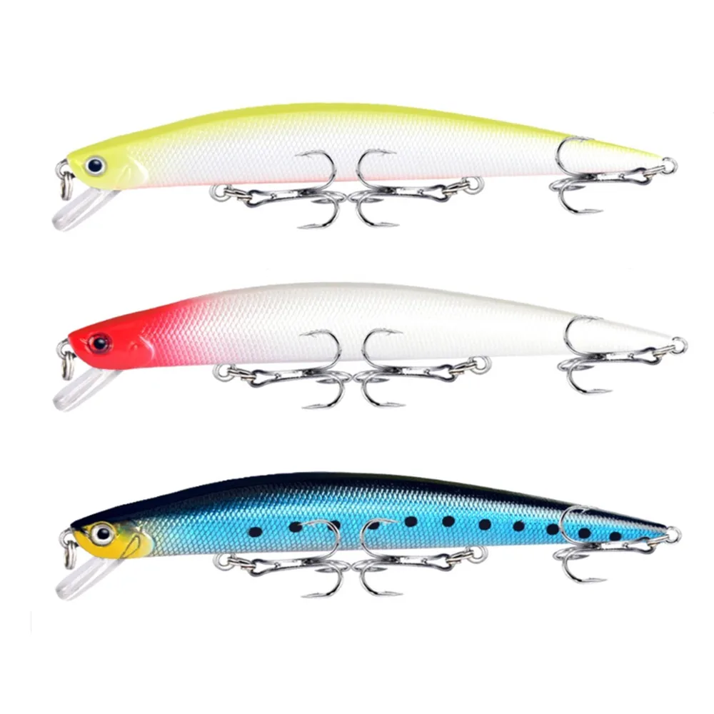 Señuelo de pesca de pececillo, cebo duro Artificial flotante, Wobbler, Crankbait, aparejos de pesca de lubina de agua dulce, 12,5 cm, 12g, 1 pieza