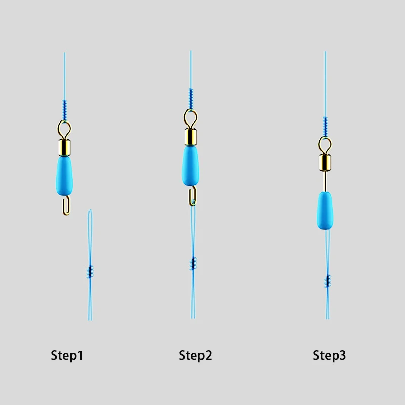 Herramienta de atado giratorio de sedal de pesca con conectores de gel de sílice