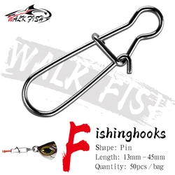 Anzuelo Cierre Rápido Walk Fish Clip Giratorio Acero Inoxidable