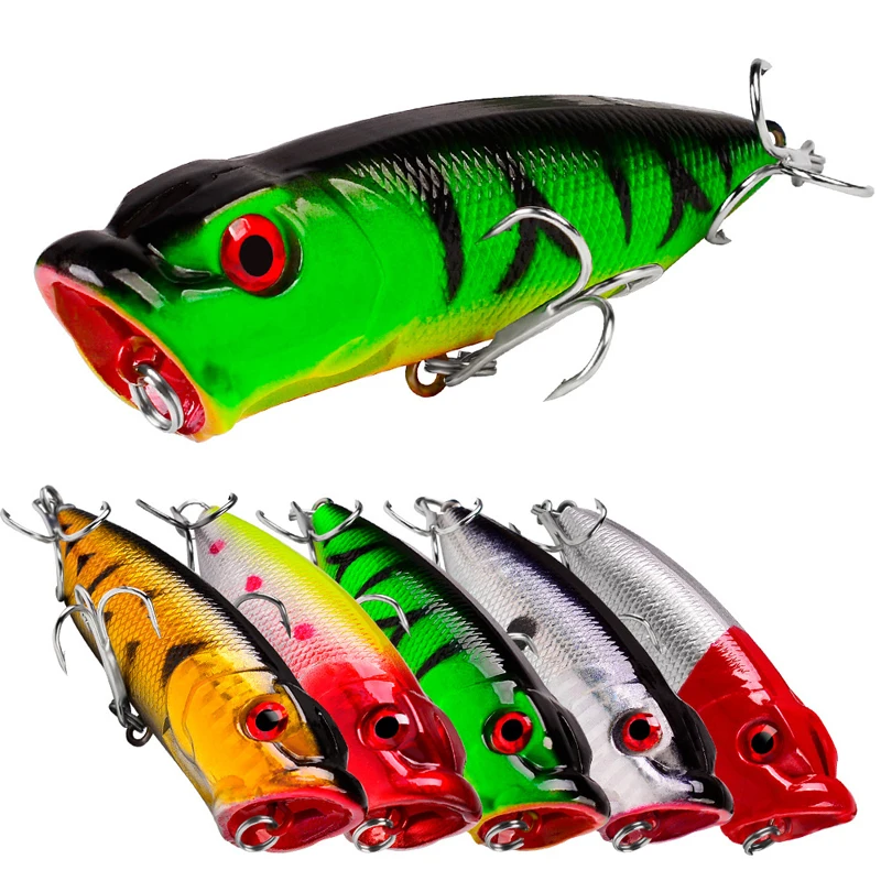 Señuelo de pesca flotante Popper, cebo duro de plástico caliente, accesorios de aparejos, Crankbait, para agua salada, 11G/7,3 CM - imagen 3