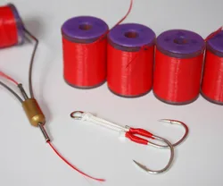 Carrete de pesca artesanal, línea de atado de anzuelos, señuelo de pesca con mosca, materiales de hilo, 100M, 5 uds.