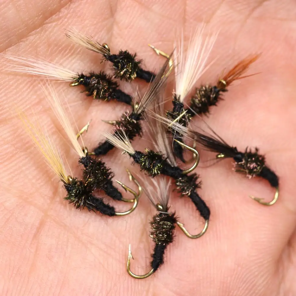 Bimoo-señuelos de pesca con mosca, lote de 6 unidades, varios estilos, seco, húmedo, ninfa, Pupae, Tenkara Streamer, Stonefly, cabeza de cuentas, moscas de la ninfa, trucha - imagen 5