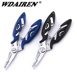 Tijeras multifuncionales para uso de peces, abrazadera de señuelo de acero inoxidable, alicates de pesca, gancho cortador de línea, herramientas de aparejos de pesca portátiles, 1 ud.