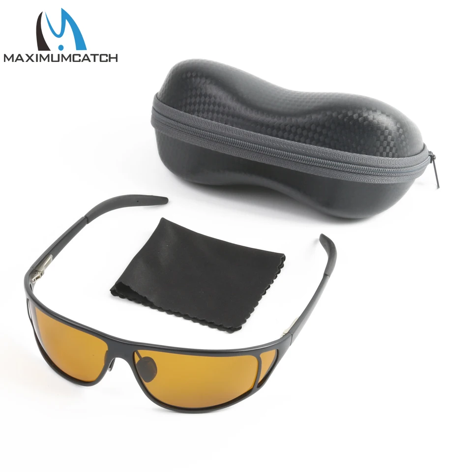 Maximumcatch gafas de sol polarizadas para pesca con mosca, marco de Metal de titanio, color marrón, amarillo y gris, a elegir - imagen 5