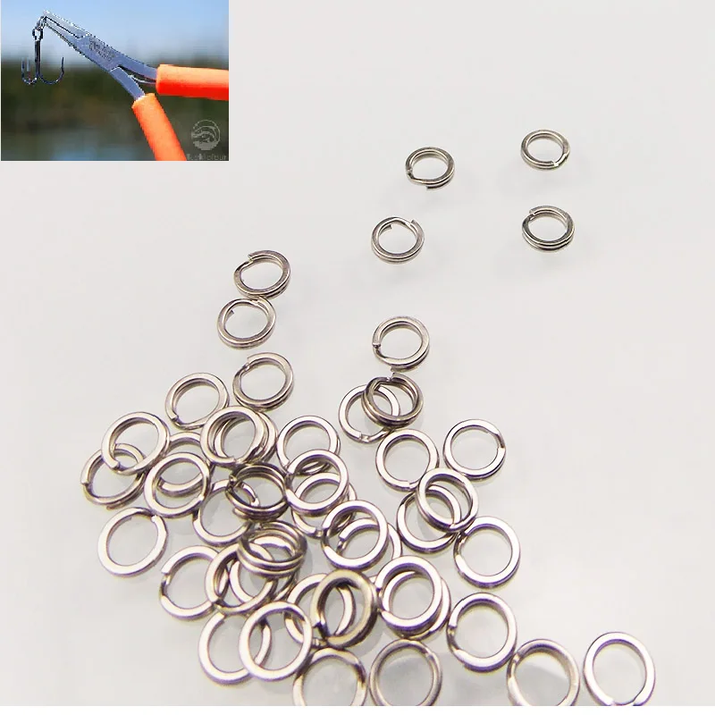 ESFISHING 50 Uds anillo dividido de Pesca conector de Pesca anzuelo señuelo aparejos Pesca accesorios de Pesca - imagen 4