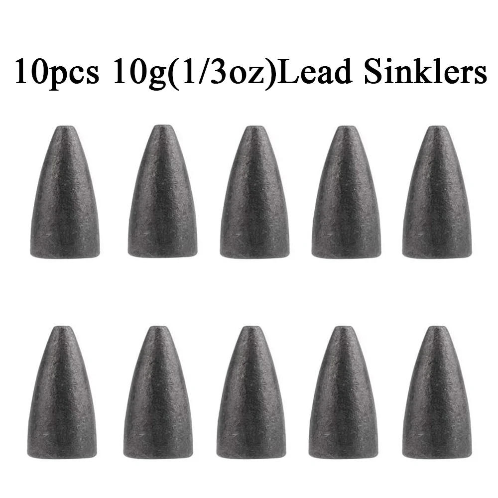 10pcs 10g sinkers