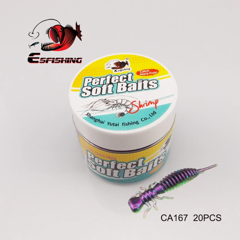 KESFISHING cebo blando Larva 50mm 20 piezas gusano Leurre Peche Jig señuelo aparejos de pesca mejores cebos artificiales para pesca - imagen 4