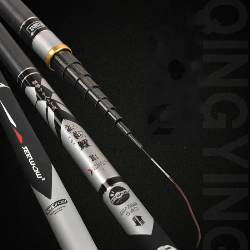 Caña corta de carbono, caña de pescar ultraligera y Ultra dura, carpa de sección corta, 28 tonos - imagen 5