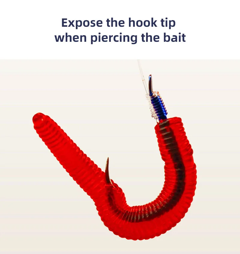 Chinook-señuelo de pesca, cebo Artificial de silicona suave, gusano rojo, maíz, gusano de tierra, olor a Camarón, 80 unidades/100 unidades - imagen 3
