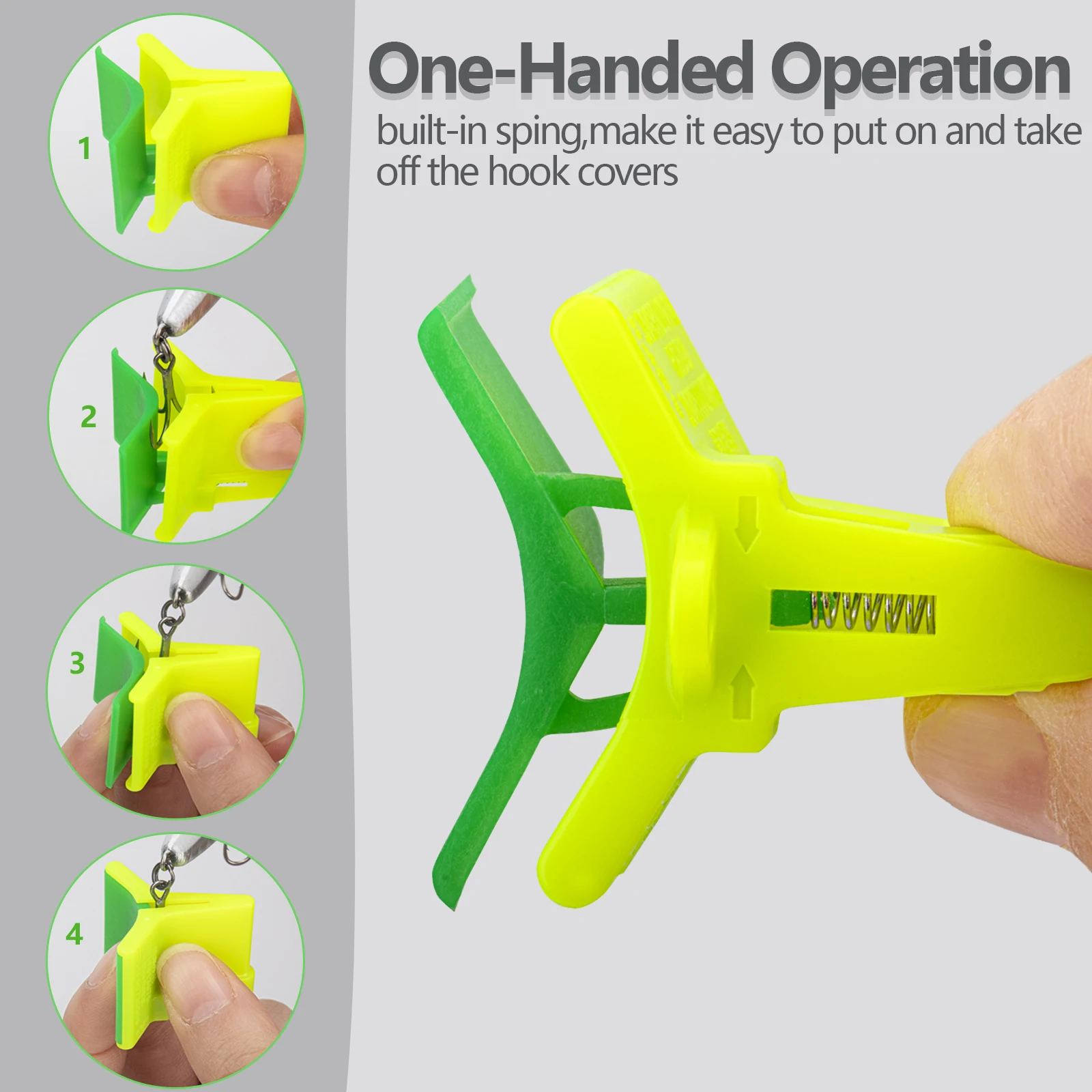 10 unids/lote tapas protectoras duraderas cubierta de anzuelo de pesca anzuelos triples de seguridad equipo de pescado ligero con ranuras mangas herramientas - imagen 2