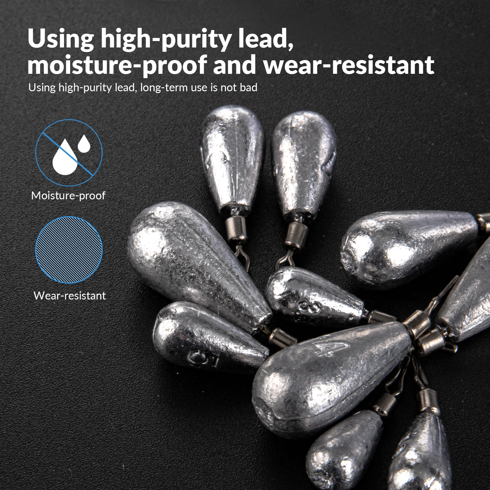 THKFISH, 10 Uds., plomos de pesca, 7g, 10g, 14g, plomo para pesca, 5g, 3,5g, 20g, plomo, pesas para carpa y lubina - imagen 3