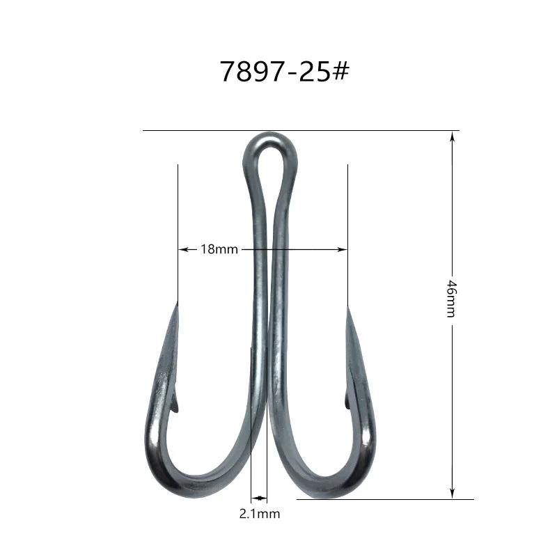 DORISEA 7897 Anzuelos dobles frog Ray 45° – Acero inoxidable - imagen 5