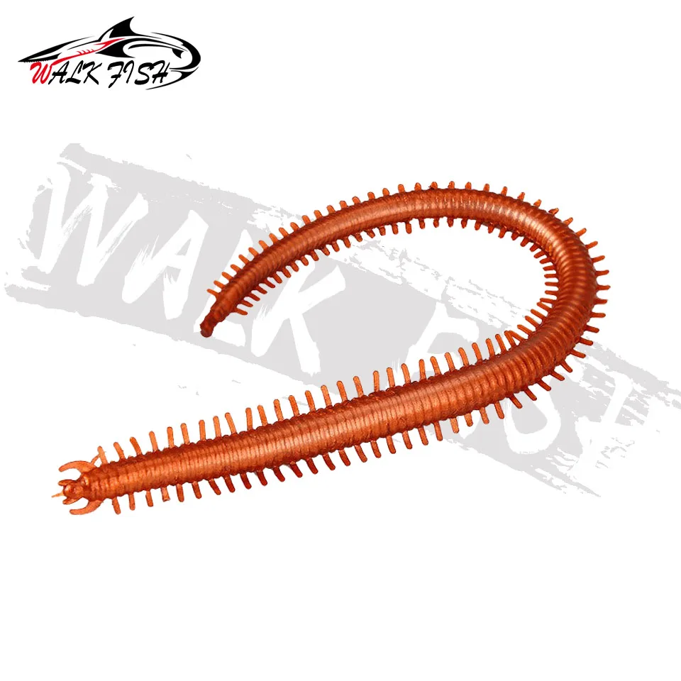 WALK FISH 10 uds/20 piezas gusanos de mar artificiales 13,5 cm lombriz Señuelos de pesca blandos cebo blando realista olor a pescado señuelos de pesca - imagen 2