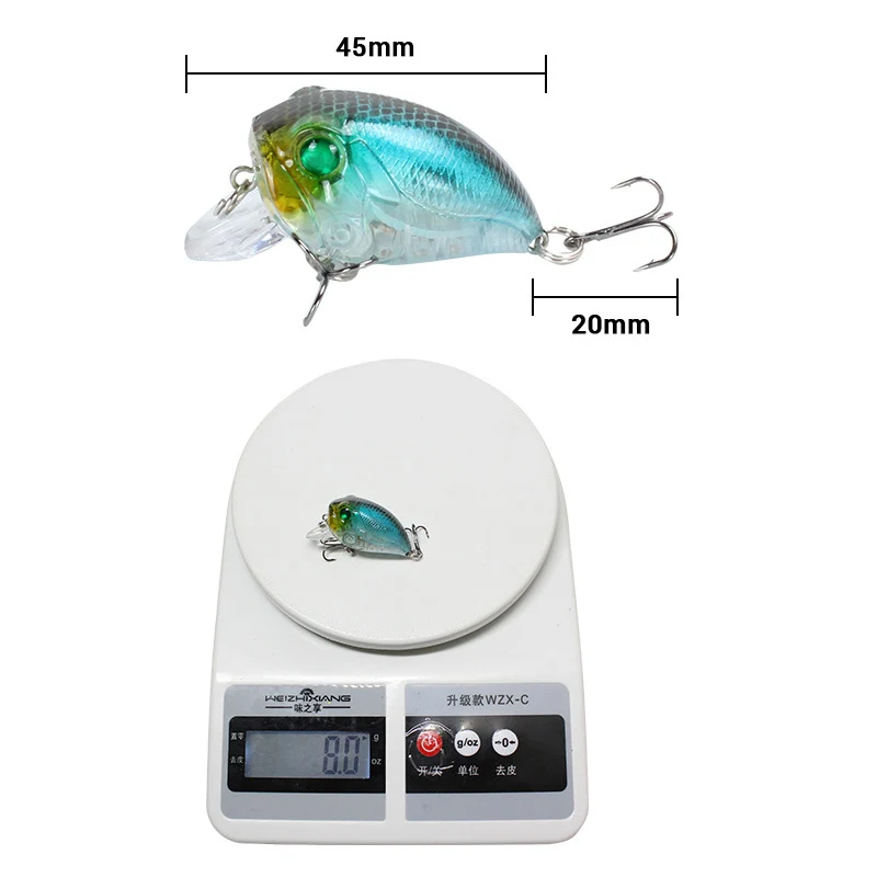 POETRYYI-Señuelos de Pesca Crankbait, 1 pieza, 4,5 cm, 8g isca, cebo duro artificial, Lucio, carpa, Wobbler, 5 colores, aparejos de pesca - imagen 3