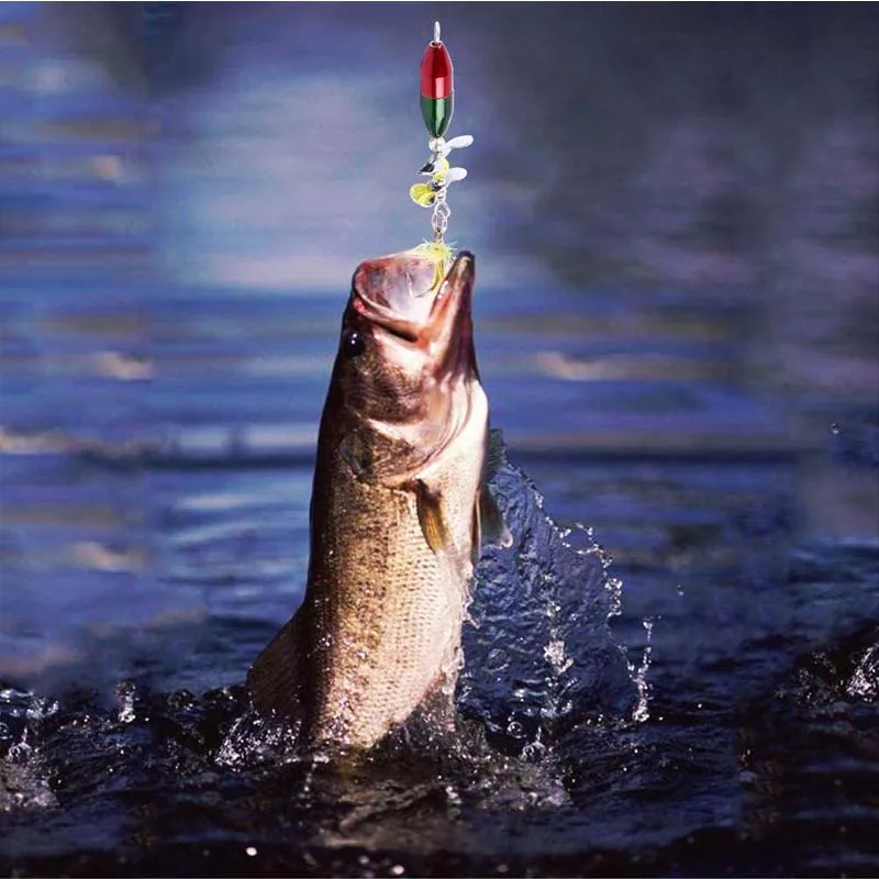Rotación Spinner lentejuelas señuelo para pesca Wobbler cebo con pluma de pesca para Bass perca de trucha Pike agua salada de agua dulce - imagen 5
