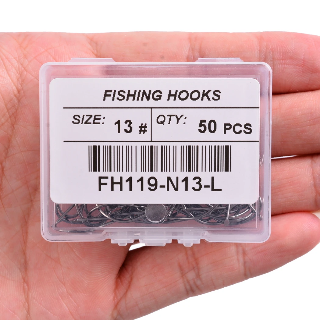 Ganchos de pesca 13# Cantidad: 50 PC FH119-N13-L