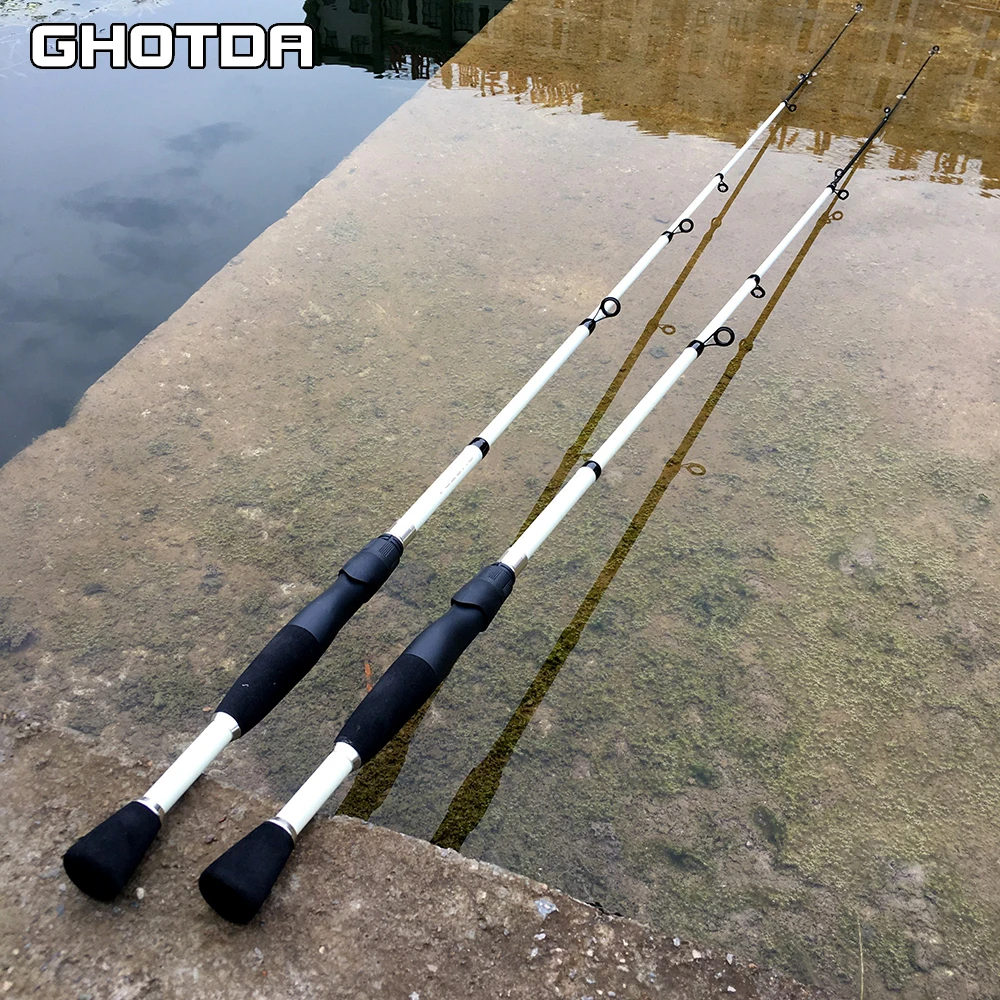 GHOTDA-caña de pescar telescópica de fibra de carbono, carrete giratorio portátil, lure1.6m 1,8 m 2,1 m 2,4 m 2,7 m - imagen 5