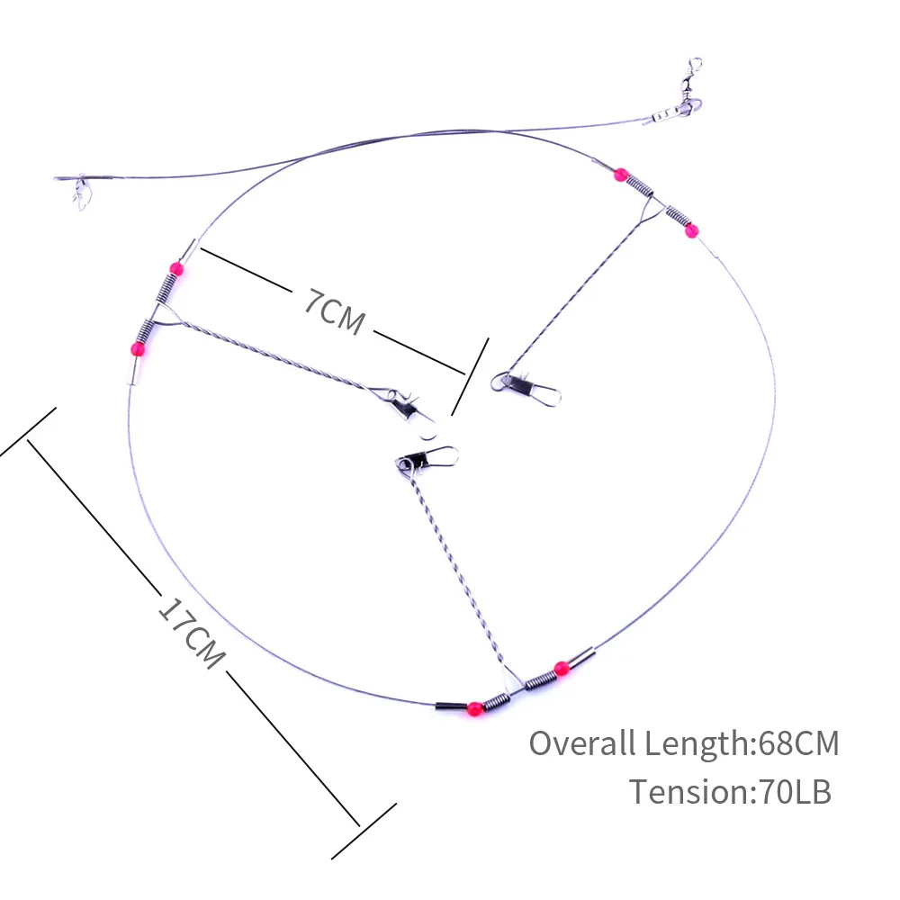 WDAIREN-anzuelos de pesca antibobinado de 1-5 eslabones giratorios, aparejos de acero, anzuelos de acero de alta calidad, accesorios para señuelos - imagen 5