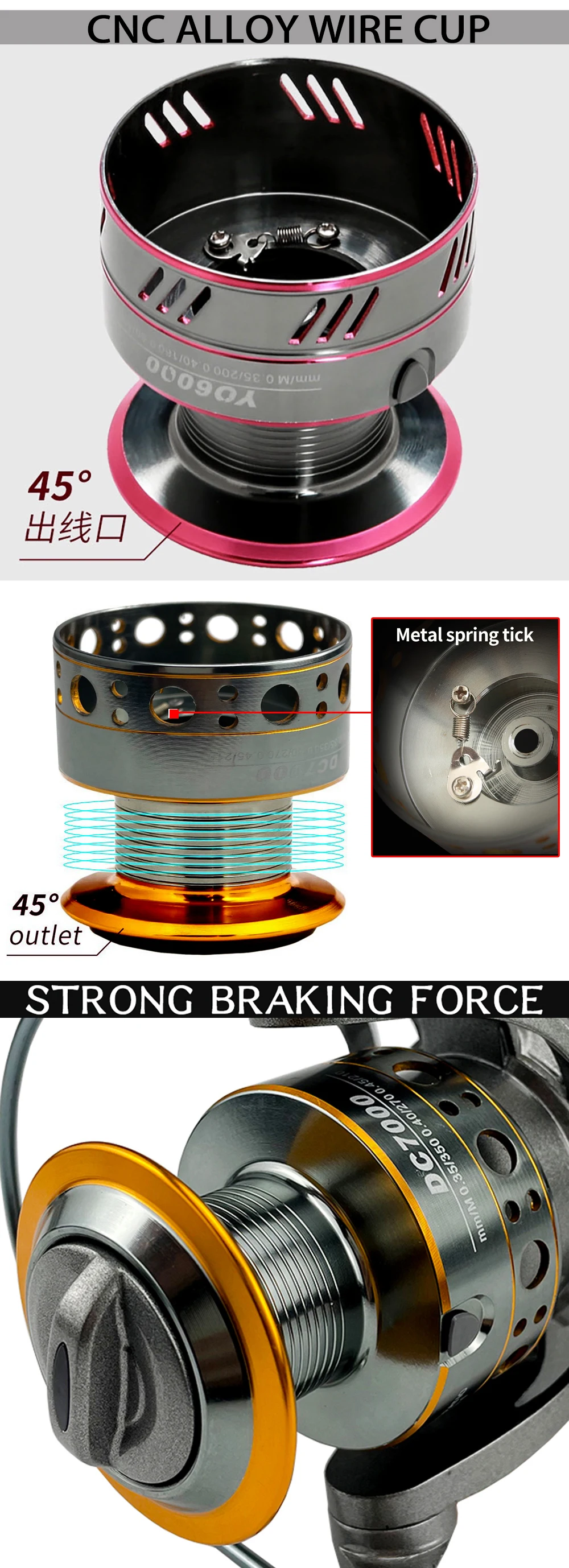 Un producto que parece ser una pinza de freno, que es un componente del sistema de frenos de un vehículo. La pinza está diseñada para sujetarse al rotor del freno, que está sujeto a la rueda, para reducir la velocidad o detener el vehículo.