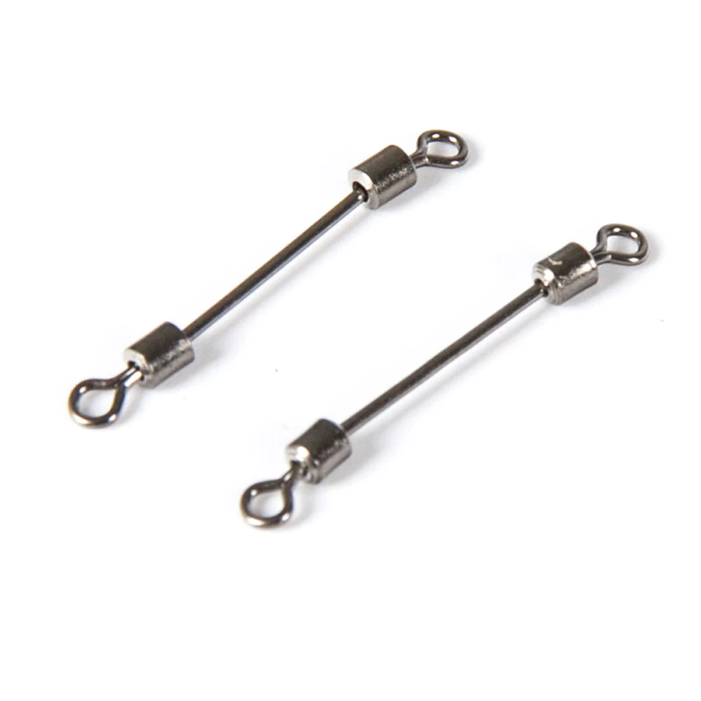 100 Uds conector de pesca largo giratorios conectores de rodamiento de barril anillo sólido de plomo accesorios de aparejos de pesca de acero inoxidable herramientas - imagen 2