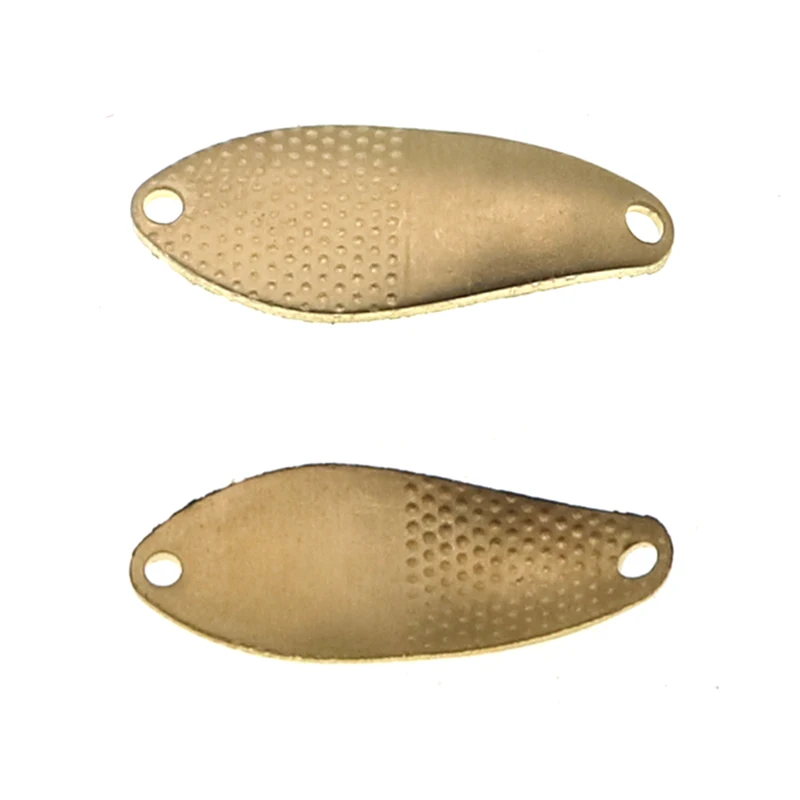50 Uds 2,5g 1,6g señuelo de pesca de cola cuchara de pesca materia prima de cobre sin pintar señuelo de pesca de Metal cebos duros cuchara DIY para trucha - imagen 2