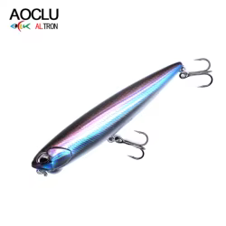 AOCLU-Lápiz flotante para perros, cebo duro, palito Popper, señuelo de pesca, agua salada dulce, nadador de agua superior, 100mm, 14,4G