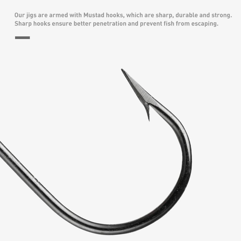 JOHNCOO 6 uds Ned Rig Jig Head 1,6g-5,5g Finesse Jig Cabezas anzuelo de pesca para cebo blando anzuelo de pesca anzuelo de pesca para lubina trucha - imagen 4