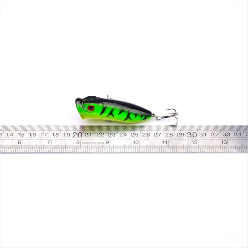 1 Uds. Señuelos de pesca Popper 6,5 cm 12g agua superior Isca cebo Artificial Wobblers Crankbait pez falso Japón Lucio carpa aparejos
